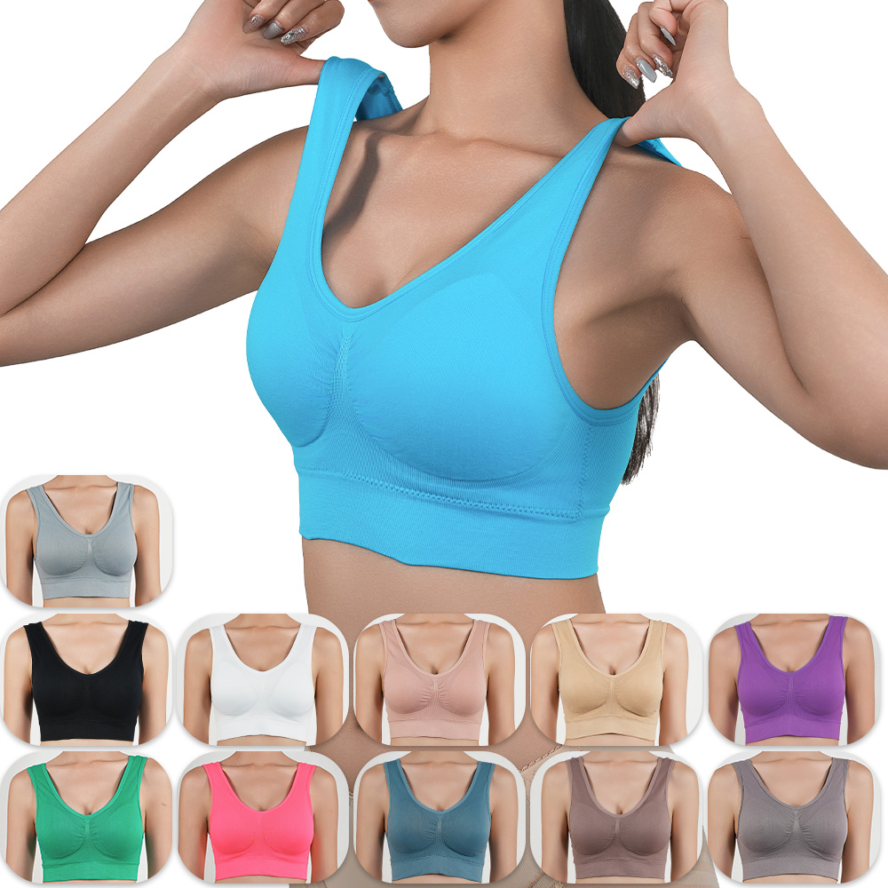 Mastectomy Bra Pocket - 여성용 푸시 업 브라 러닝 체육관