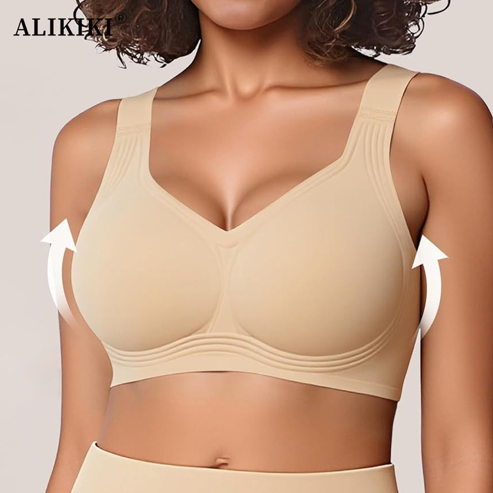 T Shirt Bra Seamless - 심리스 푸쉬업 젤리 브라, 무선 풀커버