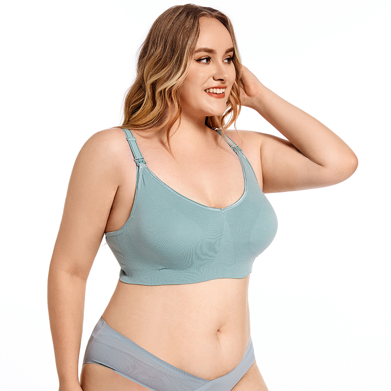 Nursing Bra Clip - 플러스 사이즈 무선 출산 브래지어 전면