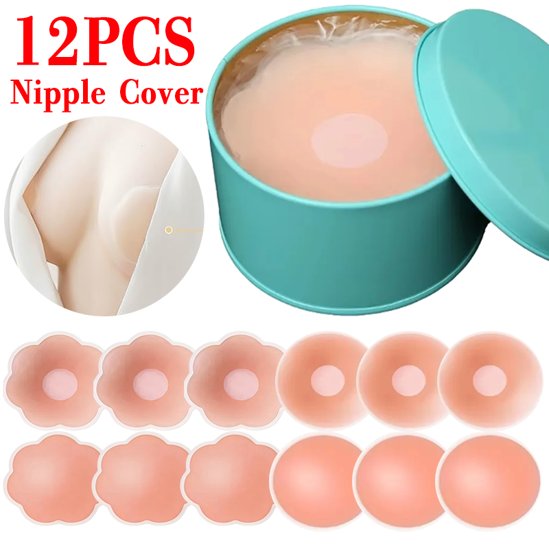 Strapless Bra Adhesive - 6/12개입 투명 셀프 접착식 가슴 패치