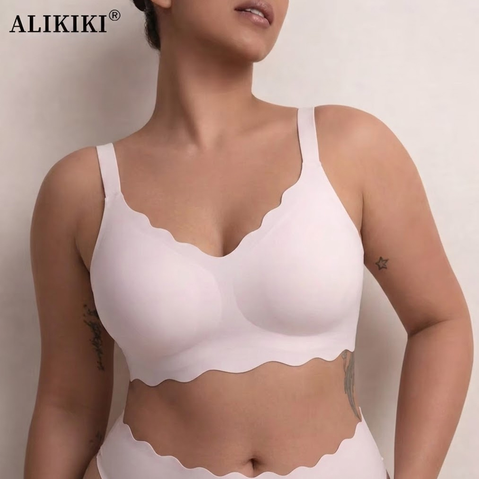 T Shirt Bra Seamless - 심리스 무선 서포트 브라, 푸쉬업, 편안하고