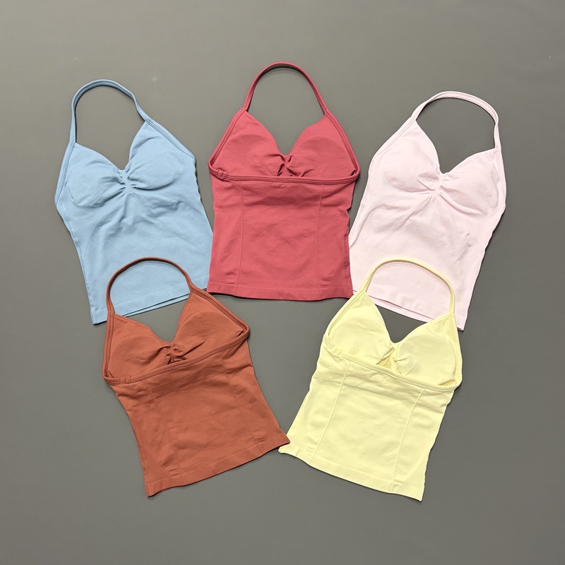짐 여성용 스포츠 탱크탑 심리스 홀터 스파게티 스트랩  - Sports Bra Racerback 리뷰 및 가격