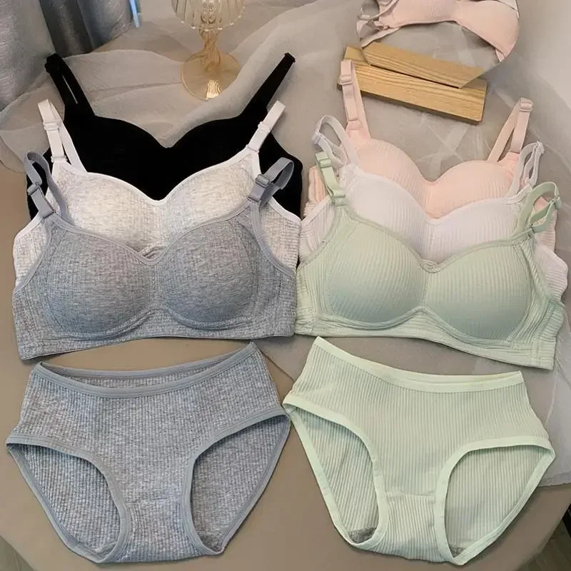 여성 원활한 브래지어 세트 팬티 + 와이어 무료 브래지 - Cotton Bra Everyday 리뷰 및 가격