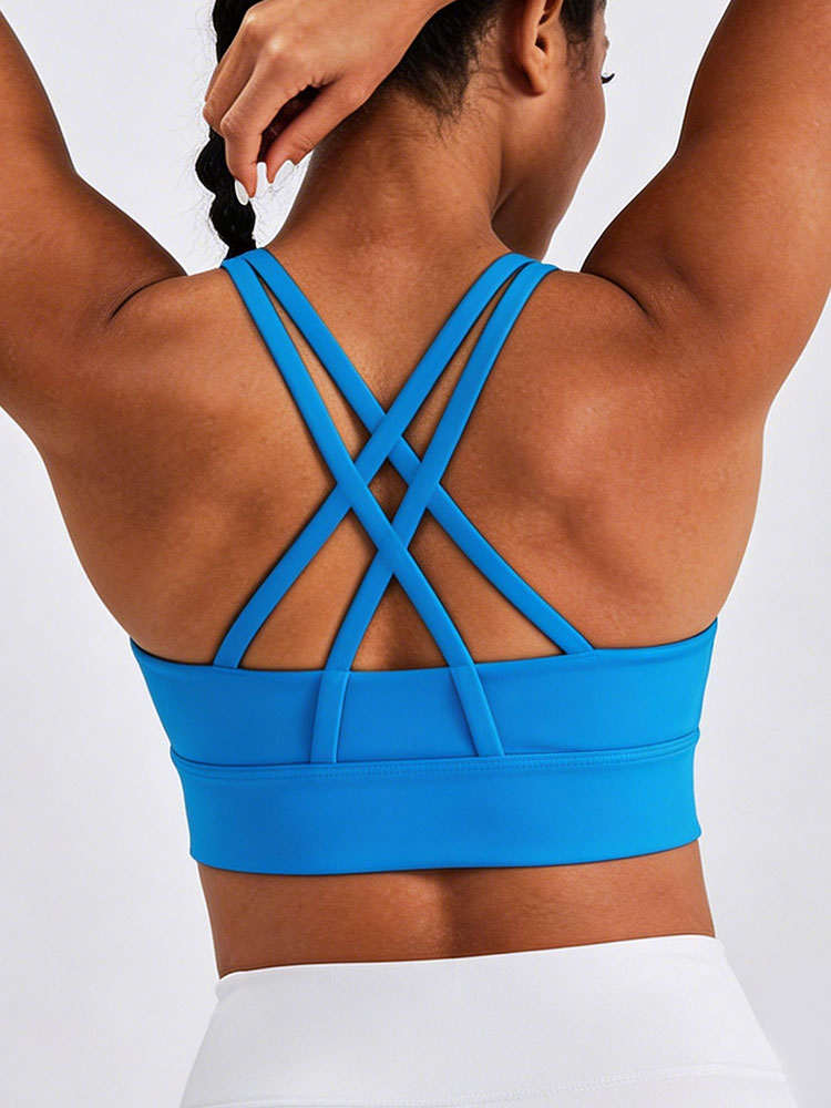 새로운 여성용 솔리드 컬러 고강도 서포트 스포츠 브라  - Sports Bra Racerback 리뷰 및 가격