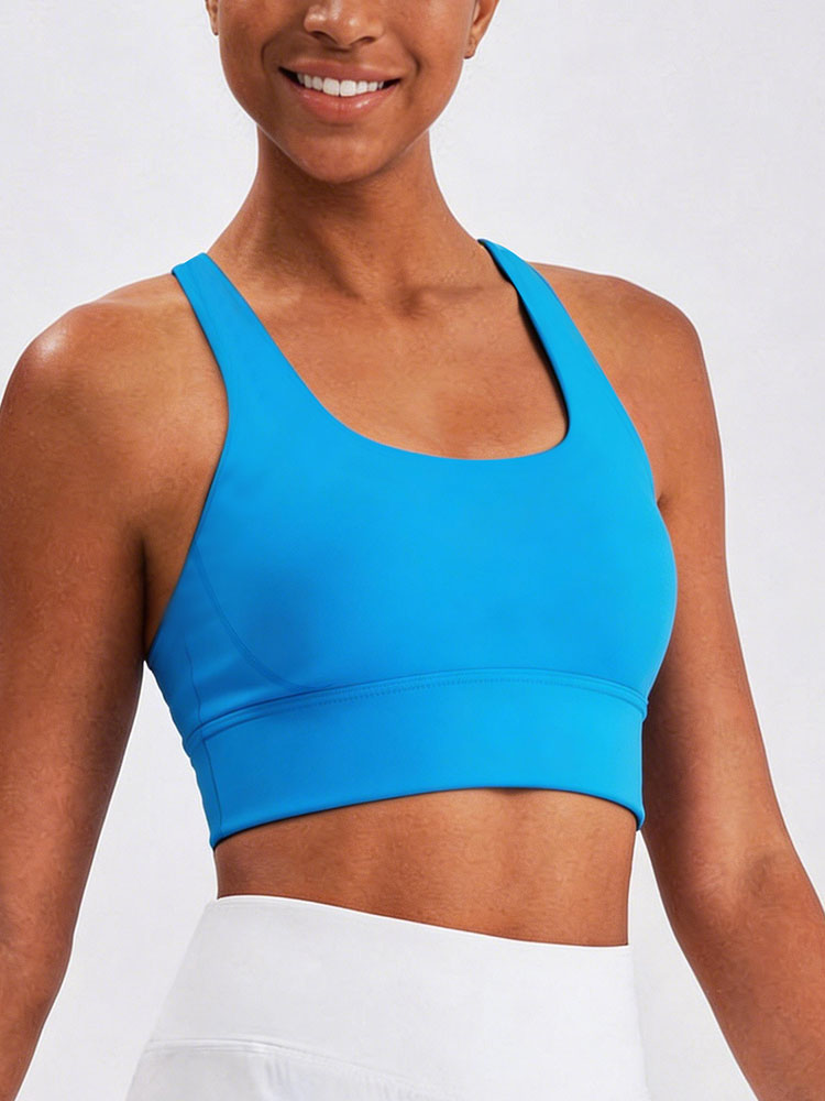 새로운 여성용 솔리드 컬러 고강도 서포트 스포츠 브라  - Sports Bra Racerback 리뷰 및 가격