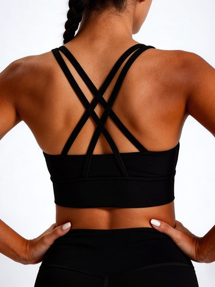 새로운 여성용 솔리드 컬러 고강도 서포트 스포츠 브라  - Sports Bra Racerback 리뷰 및 가격