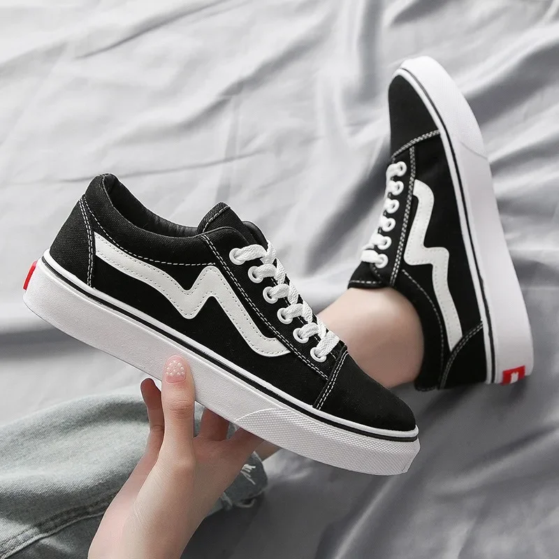 여성용 야외 통기성 스케이트보드 캔버스 워킹 트레이너, - Vans Shoes Old Skool 리뷰 및 가격