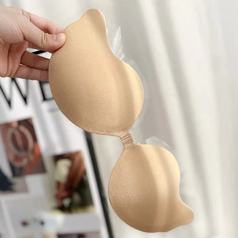 재사용 가능한 접착식 니플 커버 A-D컵, 실리콘 패드 - Strapless Bra Adhesive 리뷰 및 가격